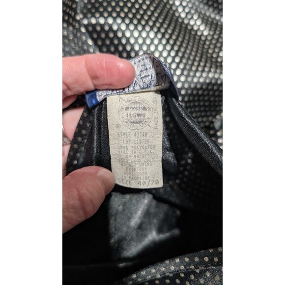 Vtg Fundamental Things Wmns Long Sleeve Polka Dot black Blouse Sz 40/20 Sheer - Picture 6 of 7